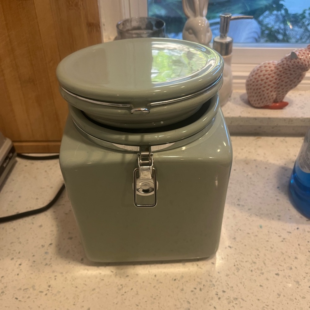 Ceramic Kitchen Storage Jar - Green
